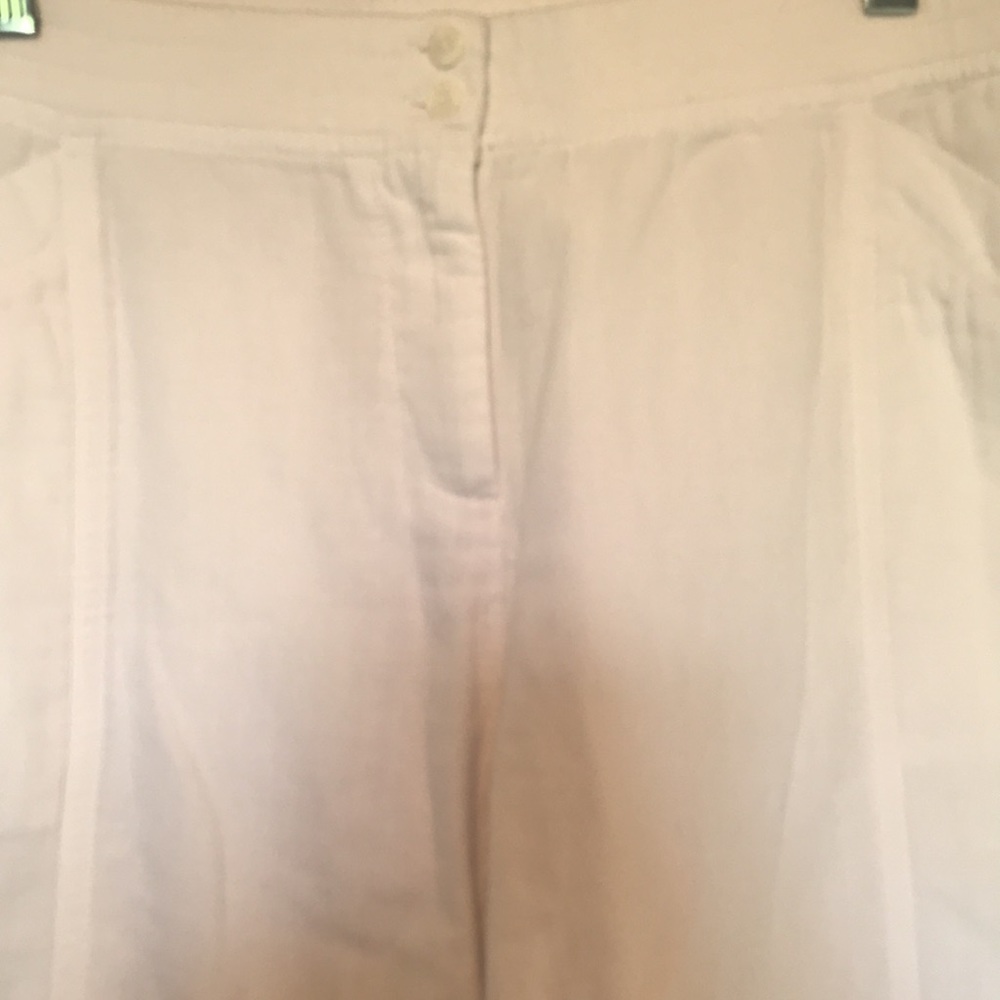 J Jill white cotton cuffed pants - Picture 2 of 8